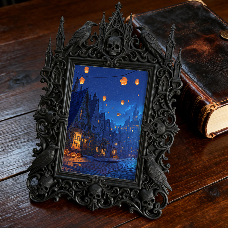 Collector-favorite Gothic Dark-style Photo Frame | Vintage Horror Movie Poster Shop Decor, Photo Ornament, Wall/Table Dual-use, Display-grad