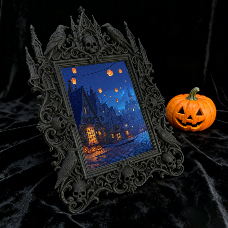 Collector-favorite Gothic Dark-style Photo Frame | Vintage Horror Movie Poster Shop Decor, Photo Ornament, Wall/Table Dual-use, Display-grad