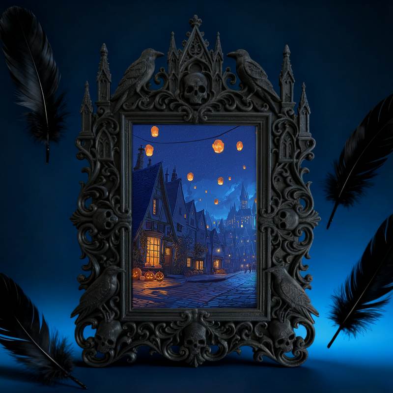 Collector-favorite Gothic Dark-style Photo Frame | Vintage Horror Movie Poster Shop Decor, Photo Ornament, Wall/Table Dual-use, Display-grad