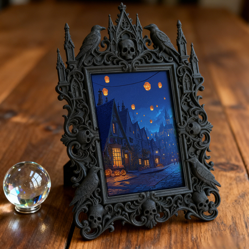 Collector-favorite Gothic Dark-style Photo Frame | Vintage Horror Movie Poster Shop Decor, Photo Ornament, Wall/Table Dual-use, Display-grad
