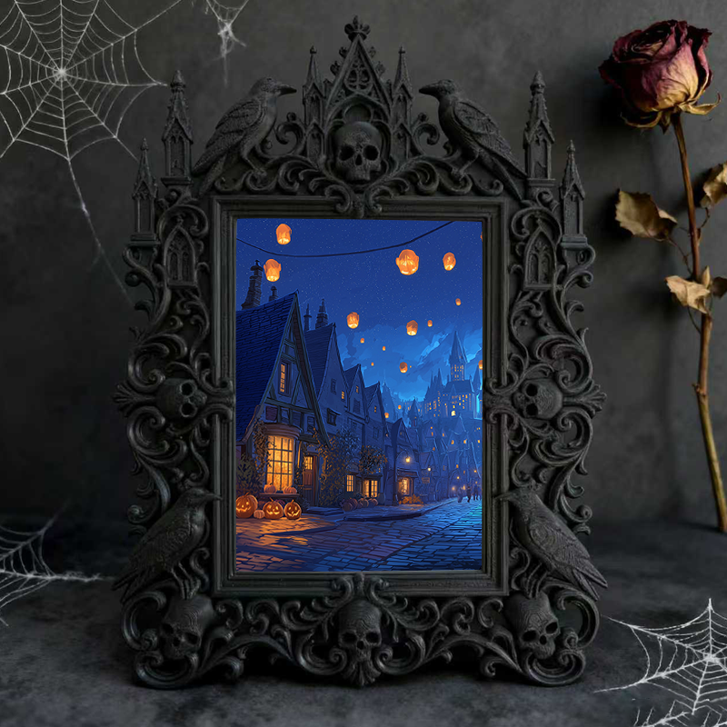 Collector-favorite Gothic Dark-style Photo Frame | Vintage Horror Movie Poster Shop Decor, Photo Ornament, Wall/Table Dual-use, Display-grad