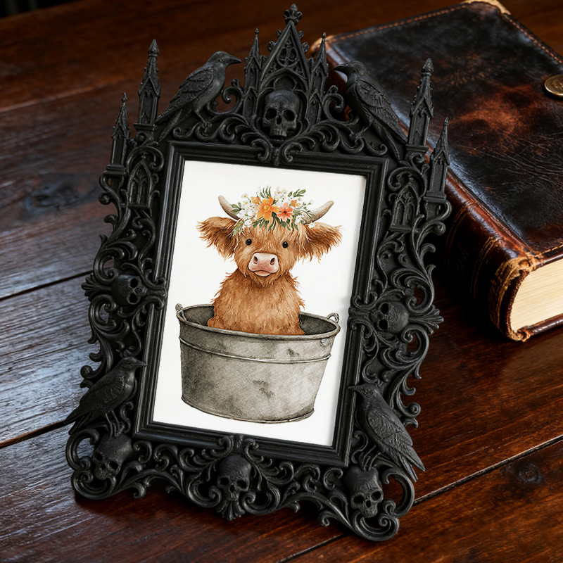Adorable-dark Gothic Dark-style Photo Frame | Gothic Handmade Pet Toy Shop Decor, Photo Ornament, Dual-use Display, Cute Frame