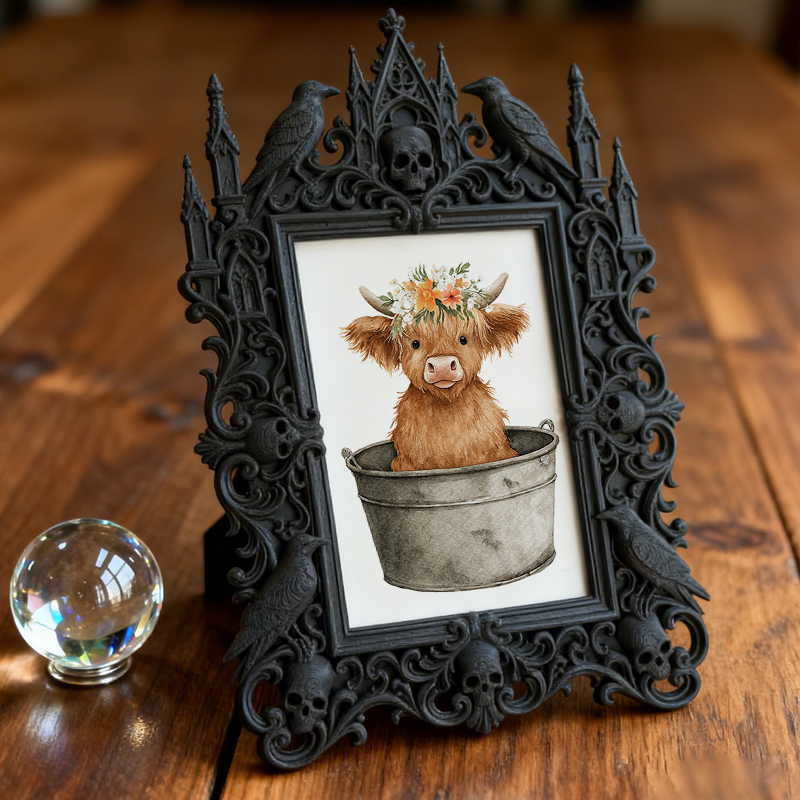 Adorable-dark Gothic Dark-style Photo Frame | Gothic Handmade Pet Toy Shop Decor, Photo Ornament, Dual-use Display, Cute Frame