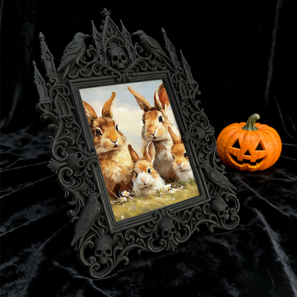 Insta-viral Gothic Dark-style Photo Frame | Witchy Tarot Reading Party Backdrop Decor, Photo Ornament, Wall/Table Dual-use, Durable Frame