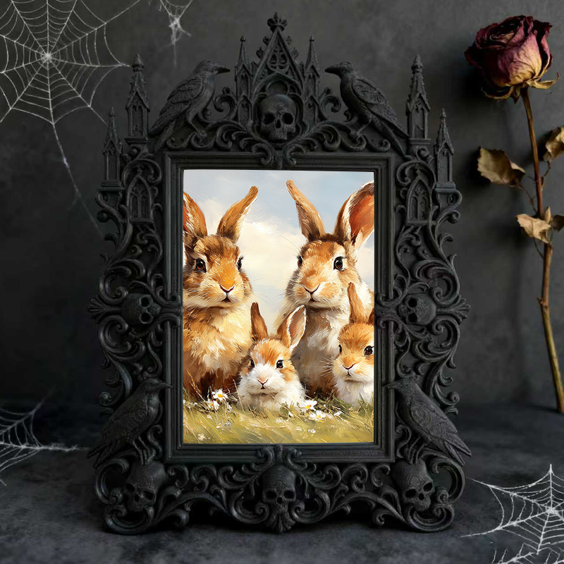 Insta-viral Gothic Dark-style Photo Frame | Witchy Tarot Reading Party Backdrop Decor, Photo Ornament, Wall/Table Dual-use, Durable Frame
