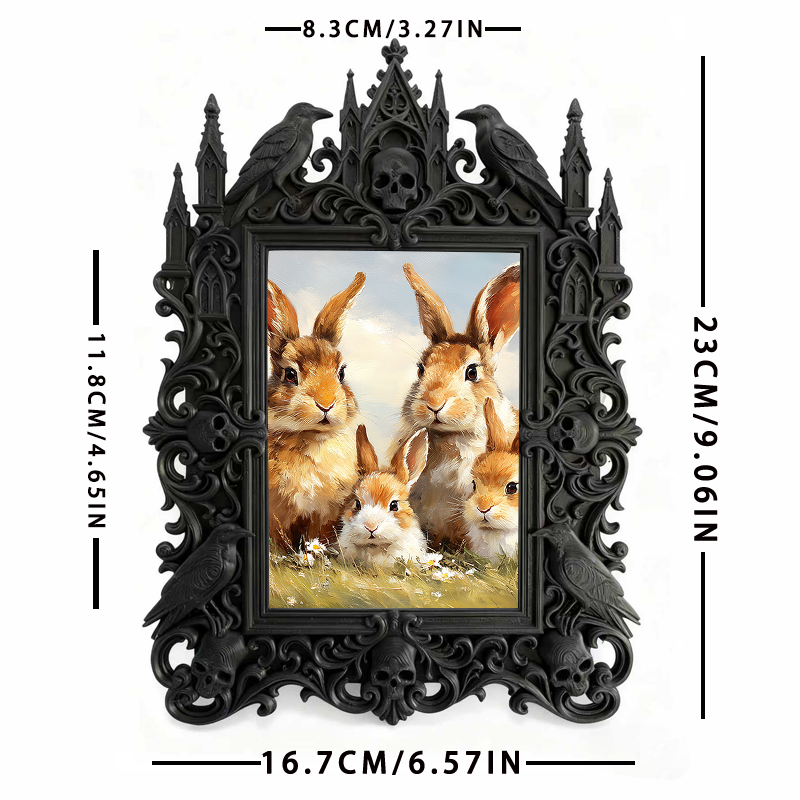 Insta-viral Gothic Dark-style Photo Frame | Witchy Tarot Reading Party Backdrop Decor, Photo Ornament, Wall/Table Dual-use, Durable Frame