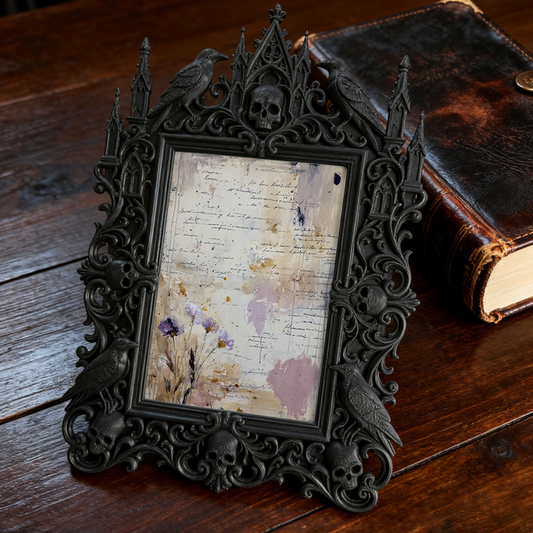Bestselling-essential Gothic Dark-style Photo Frame | Punk Rock Band Concert After-party Decor, Photo Ornament, Dual-use Display, Retro Plas
