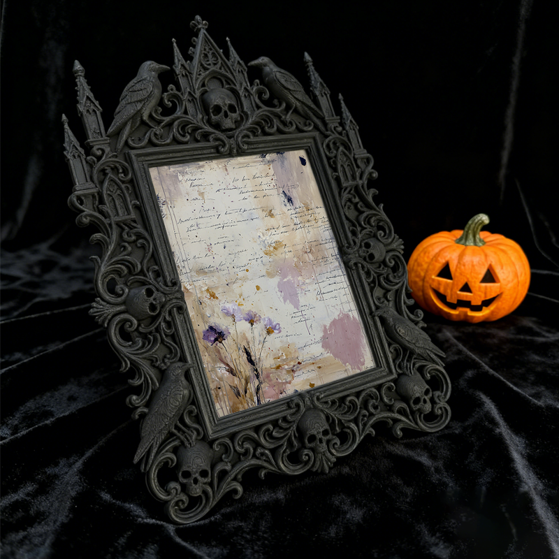 Bestselling-essential Gothic Dark-style Photo Frame | Punk Rock Band Concert After-party Decor, Photo Ornament, Dual-use Display, Retro Plas