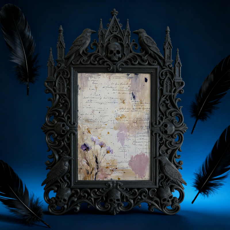Bestselling-essential Gothic Dark-style Photo Frame | Punk Rock Band Concert After-party Decor, Photo Ornament, Dual-use Display, Retro Plas
