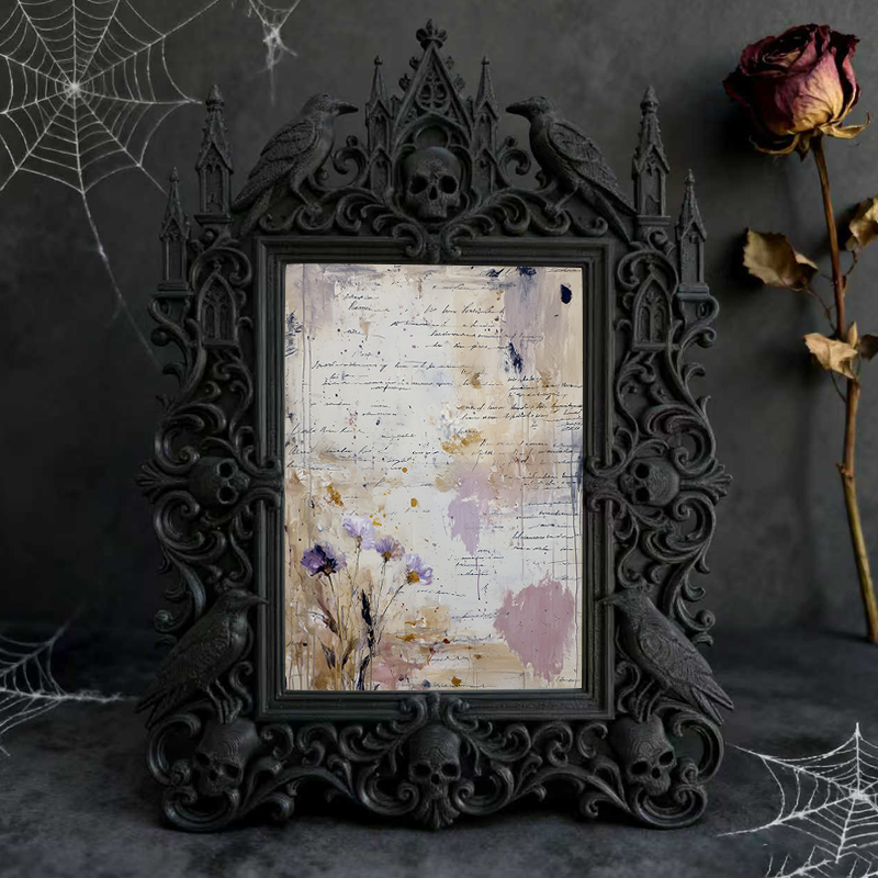 Bestselling-essential Gothic Dark-style Photo Frame | Punk Rock Band Concert After-party Decor, Photo Ornament, Dual-use Display, Retro Plas