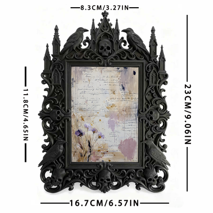 Bestselling-essential Gothic Dark-style Photo Frame | Punk Rock Band Concert After-party Decor, Photo Ornament, Dual-use Display, Retro Plas