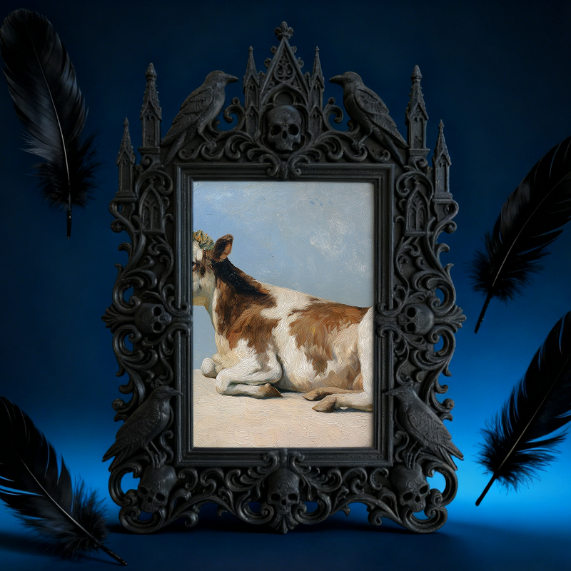 Highly-sought Gothic Dark-style Photo Frame | Dark Fantasy LARP Event Camp Decor, Photo Ornament, Wall-mountable & Tabletop, Scratch-resista