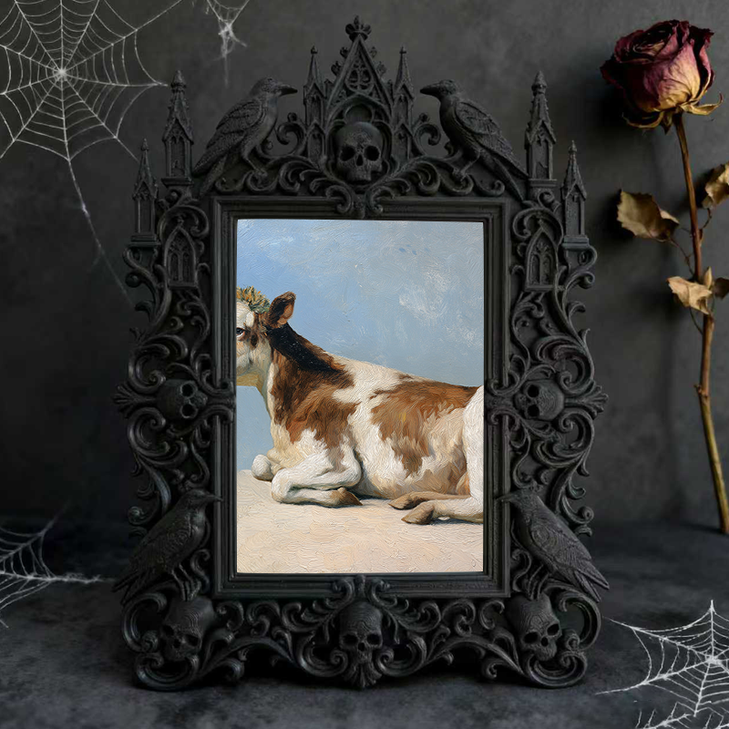 Highly-sought Gothic Dark-style Photo Frame | Dark Fantasy LARP Event Camp Decor, Photo Ornament, Wall-mountable & Tabletop, Scratch-resista