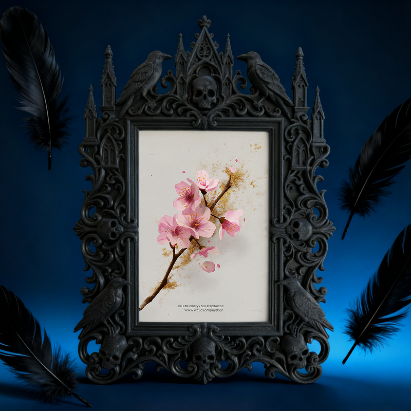 Exclusive-stock-drop Gothic Dark-style Photo Frame | Occult Herbalism Workshop Decor, Photo Ornament, Wall-mountable & Tabletop, Collectible