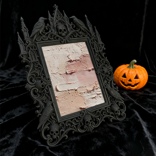 Rare-gem-pick Gothic Dark-style Photo Frame | Gothic Birthday Dinner Party Decor, Photo Ornament, Wall/Table Dual-use, Rustic Frame