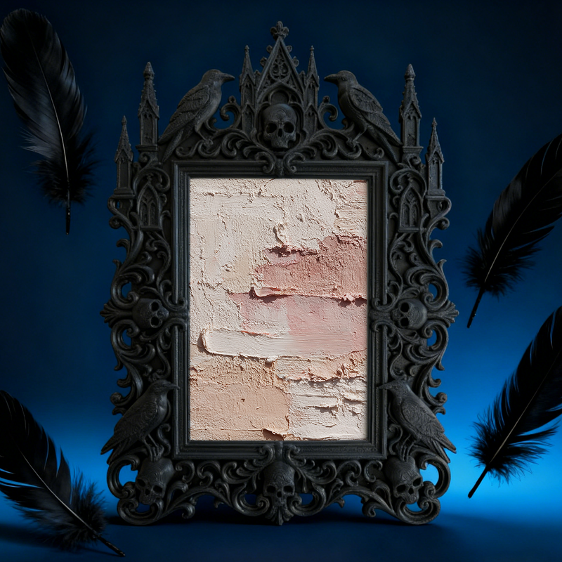 Rare-gem-pick Gothic Dark-style Photo Frame | Gothic Birthday Dinner Party Decor, Photo Ornament, Wall/Table Dual-use, Rustic Frame