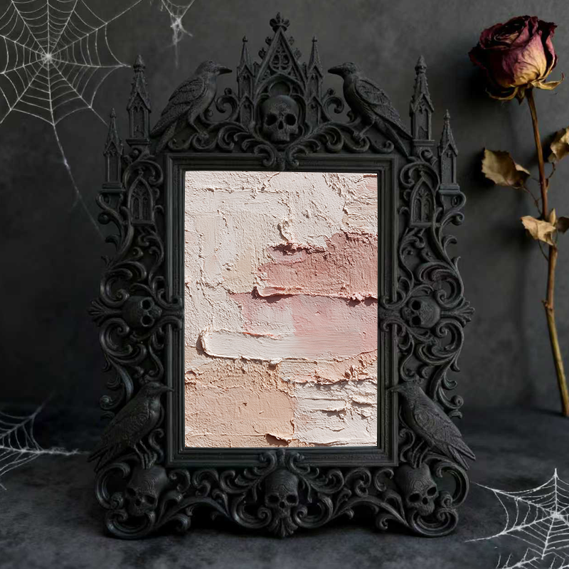 Rare-gem-pick Gothic Dark-style Photo Frame | Gothic Birthday Dinner Party Decor, Photo Ornament, Wall/Table Dual-use, Rustic Frame