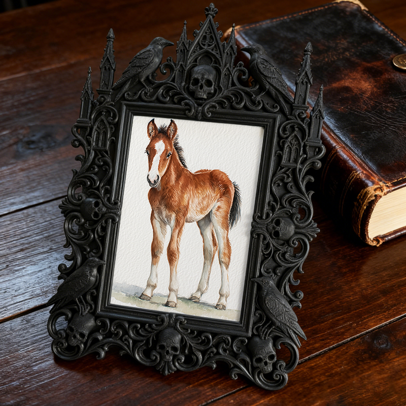 Reel-famous Gothic Dark-style Photo Frame | Paranormal Investigation Team Meetup Decor, Photo Ornament, Wall-mountable & Tabletop, High-glos
