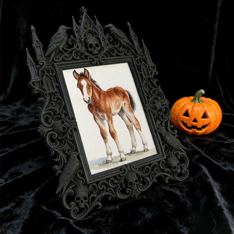Reel-famous Gothic Dark-style Photo Frame | Paranormal Investigation Team Meetup Decor, Photo Ornament, Wall-mountable & Tabletop, High-glos