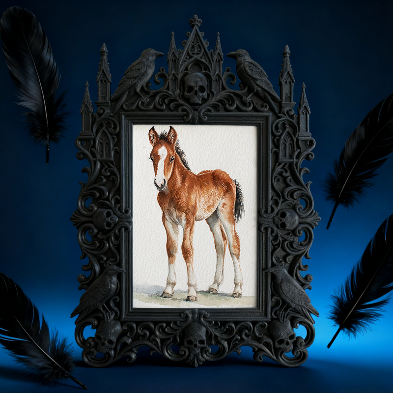 Reel-famous Gothic Dark-style Photo Frame | Paranormal Investigation Team Meetup Decor, Photo Ornament, Wall-mountable & Tabletop, High-glos