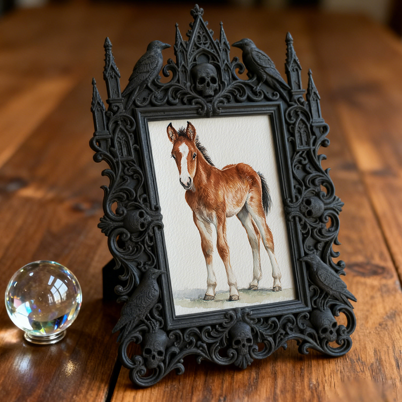 Reel-famous Gothic Dark-style Photo Frame | Paranormal Investigation Team Meetup Decor, Photo Ornament, Wall-mountable & Tabletop, High-glos