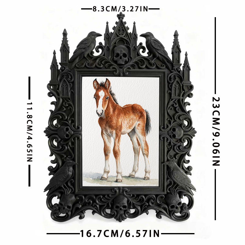 Reel-famous Gothic Dark-style Photo Frame | Paranormal Investigation Team Meetup Decor, Photo Ornament, Wall-mountable & Tabletop, High-glos