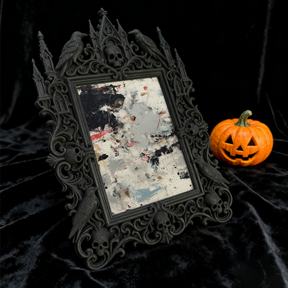 Edgy-classic Gothic Dark-style Photo Frame | Dark Academia Book Club Meeting Decor, Photo Ornament, Dual-use Display, Minimalist Frame