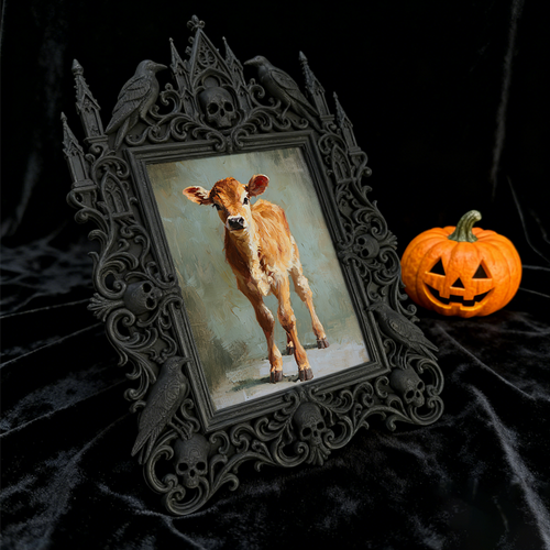 Luxe-rustic Gothic Dark-style Photo Frame | Gothic Anniversary Celebration Decor, Photo Ornament, Wall-mountable & Tabletop, Practical Frame