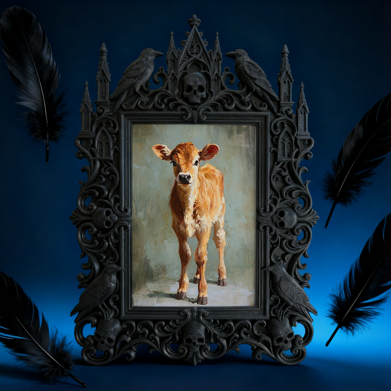 Luxe-rustic Gothic Dark-style Photo Frame | Gothic Anniversary Celebration Decor, Photo Ornament, Wall-mountable & Tabletop, Practical Frame
