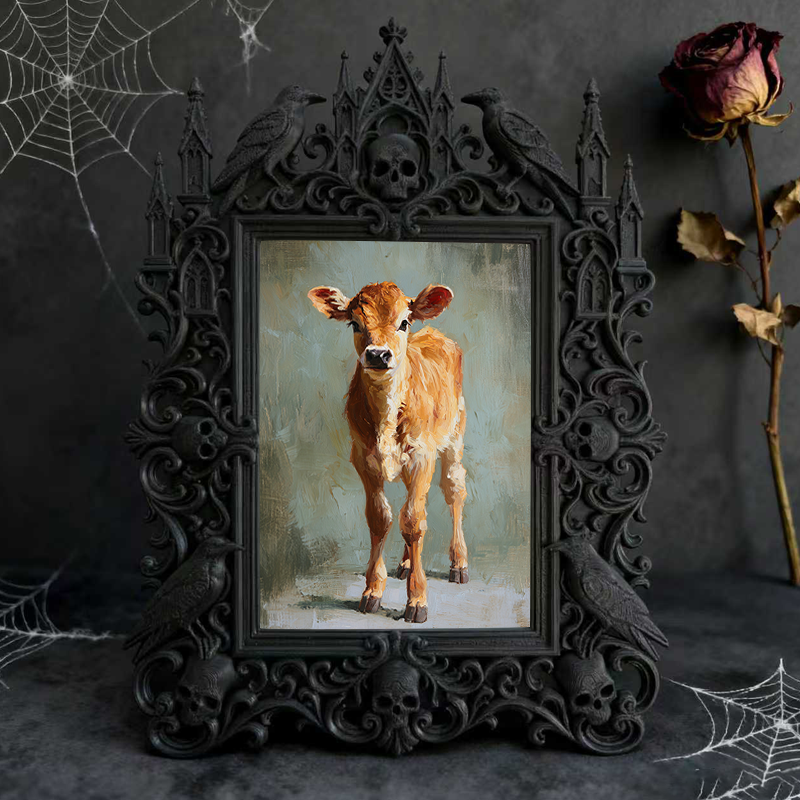 Luxe-rustic Gothic Dark-style Photo Frame | Gothic Anniversary Celebration Decor, Photo Ornament, Wall-mountable & Tabletop, Practical Frame