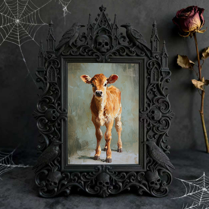 Luxe-rustic Gothic Dark-style Photo Frame | Gothic Anniversary Celebration Decor, Photo Ornament, Wall-mountable & Tabletop, Practical Frame