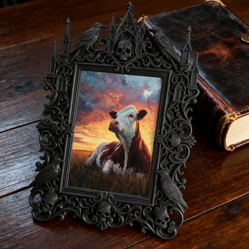 Hard-to-get Gothic Dark-style Photo Frame | Vampire Cosplay Convention Booth Decor, Photo Ornament, Wall/Table Dual-use, Artistic Frame