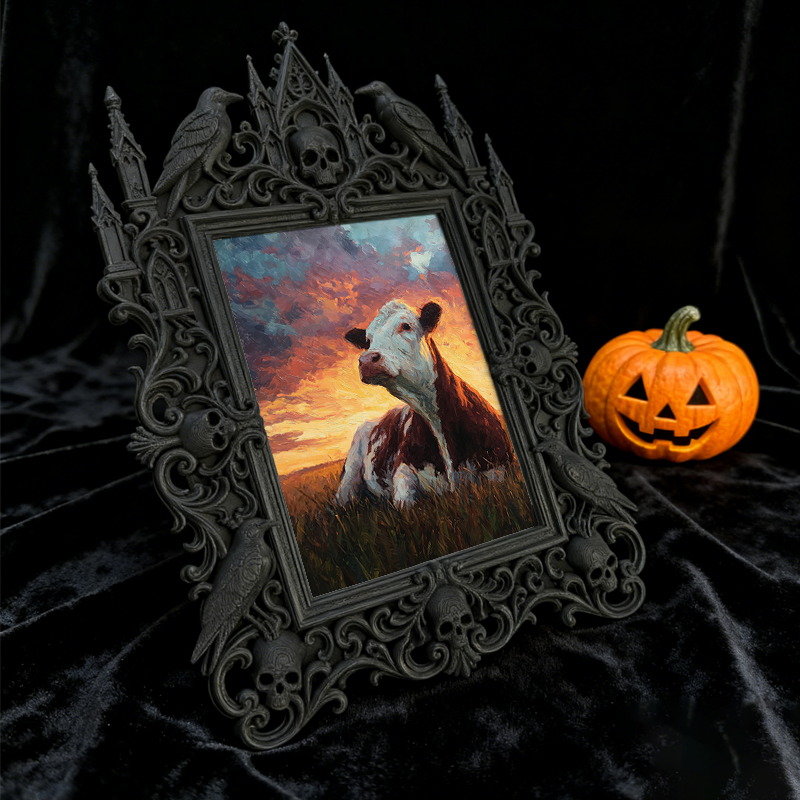 Hard-to-get Gothic Dark-style Photo Frame | Vampire Cosplay Convention Booth Decor, Photo Ornament, Wall/Table Dual-use, Artistic Frame
