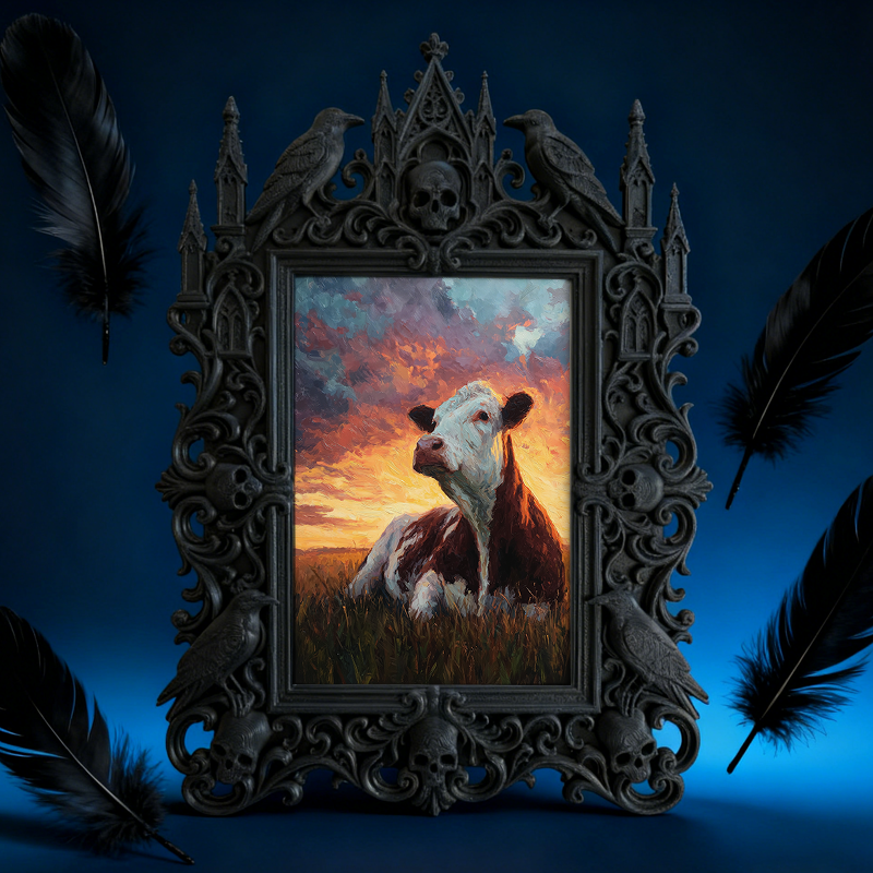 Hard-to-get Gothic Dark-style Photo Frame | Vampire Cosplay Convention Booth Decor, Photo Ornament, Wall/Table Dual-use, Artistic Frame