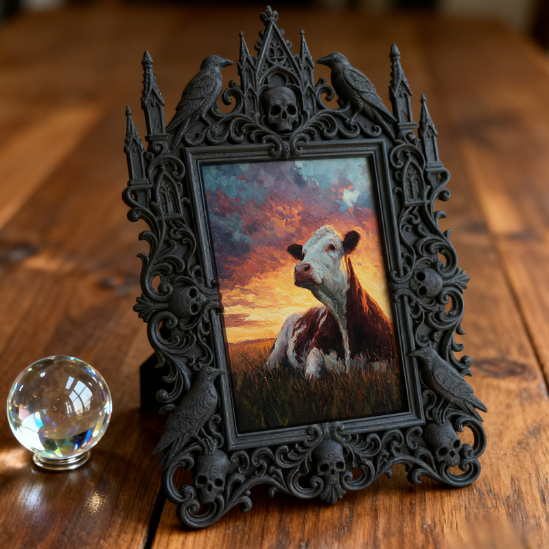 Hard-to-get Gothic Dark-style Photo Frame | Vampire Cosplay Convention Booth Decor, Photo Ornament, Wall/Table Dual-use, Artistic Frame