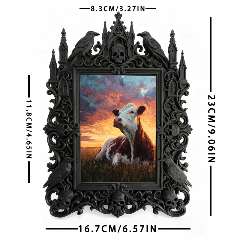 Hard-to-get Gothic Dark-style Photo Frame | Vampire Cosplay Convention Booth Decor, Photo Ornament, Wall/Table Dual-use, Artistic Frame