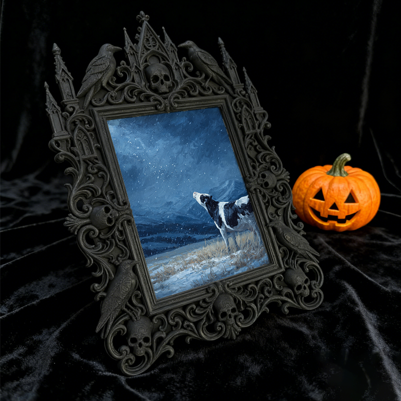 Elegant-gothic Gothic Dark-style Photo Frame | Dark Art Exhibition Opening Decor, Photo Ornament, Wall-mountable & Tabletop, Elegant Frame