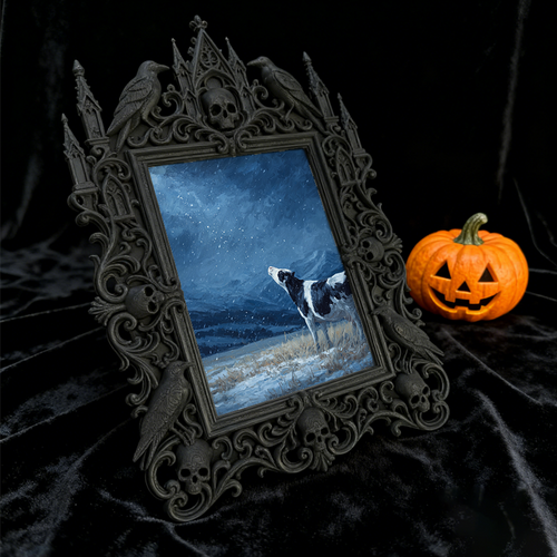 Elegant-gothic Gothic Dark-style Photo Frame | Dark Art Exhibition Opening Decor, Photo Ornament, Wall-mountable & Tabletop, Elegant Frame