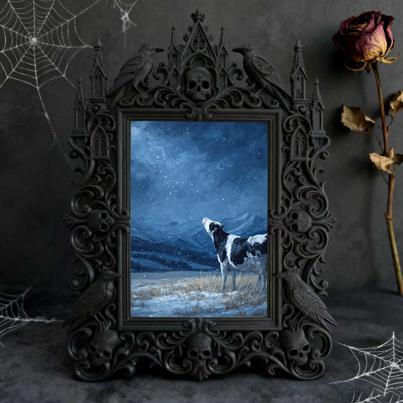 Elegant-gothic Gothic Dark-style Photo Frame | Dark Art Exhibition Opening Decor, Photo Ornament, Wall-mountable & Tabletop, Elegant Frame