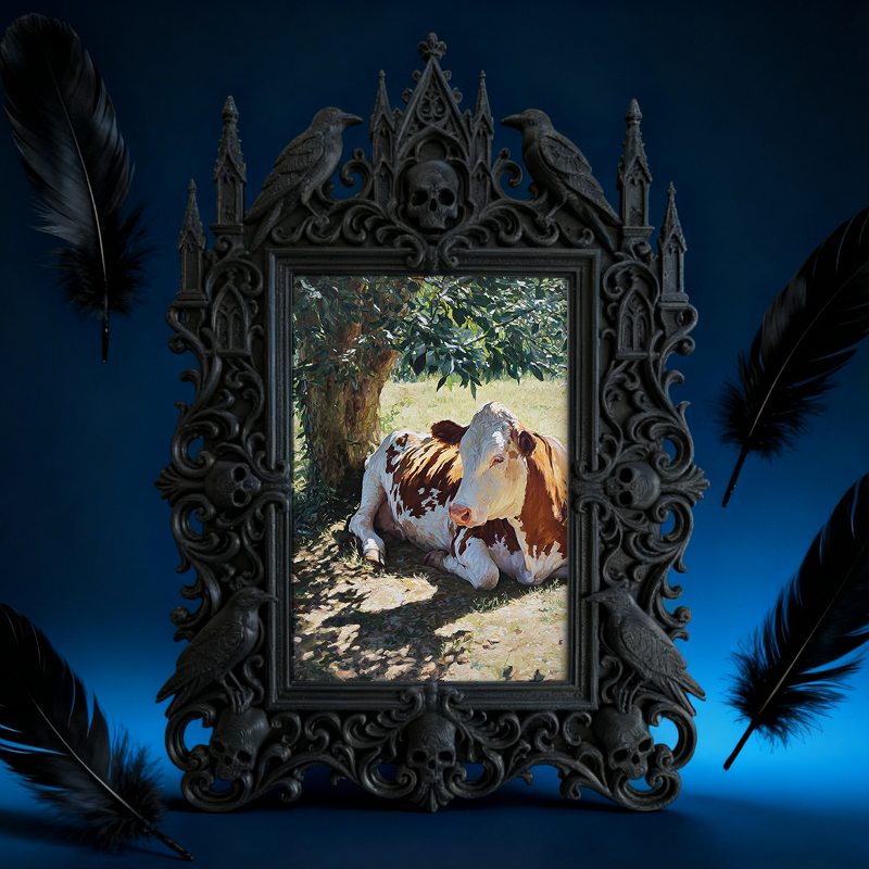 Collector-top-choice Gothic Dark-style Photo Frame | Vintage Horror Comic Convention Decor, Photo Ornament, Wall/Table Dual-use, Display-gra