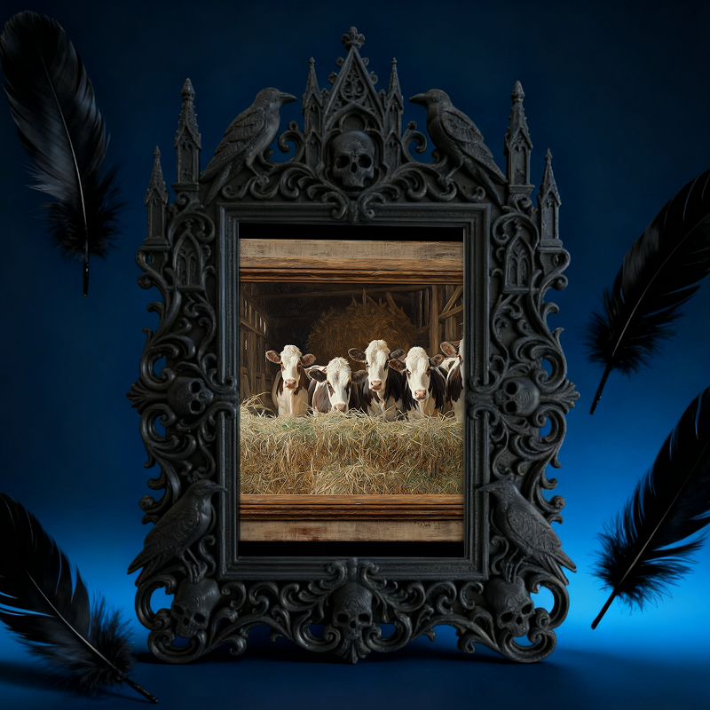 Bold-standout Gothic Dark-style Photo Frame | Dark Fantasy RPG Game Night Decor, Photo Ornament, Wall-mountable & Tabletop, Creative Frame