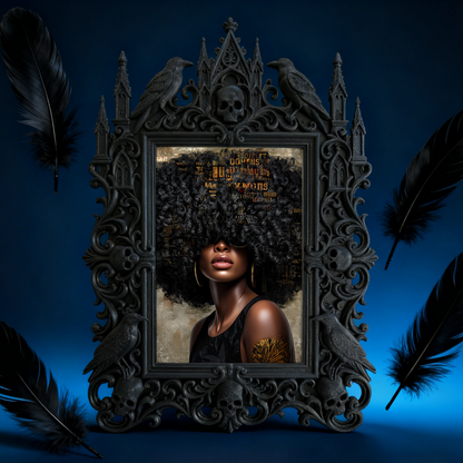 Cute-dark-charm Gothic Dark-style Photo Frame | Gothic Pet Halloween Costume Contest Decor, Photo Ornament, Dual-use Display, Cute Frame
