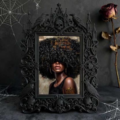 Cute-dark-charm Gothic Dark-style Photo Frame | Gothic Pet Halloween Costume Contest Decor, Photo Ornament, Dual-use Display, Cute Frame