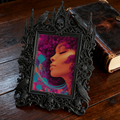TikTok-famous Gothic Dark-style Photo Frame | Gothic Rooftop Halloween Party Decor, Photo Ornament, Wall-mountable & Tabletop, Plastic Frame