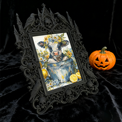 Bestselling-hit Gothic Dark-style Photo Frame | Vampire Themed New Year鈥檚 Eve Party Decor, Photo Ornament, Dual-use Display, Retro Plastic F