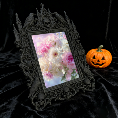 Trend-leading Gothic Dark-style Photo Frame | Gothic Themed Pop-up Market Booth Decor, Photo Ornament, Wall/Table Dual-use, Eco-friendly Fra
