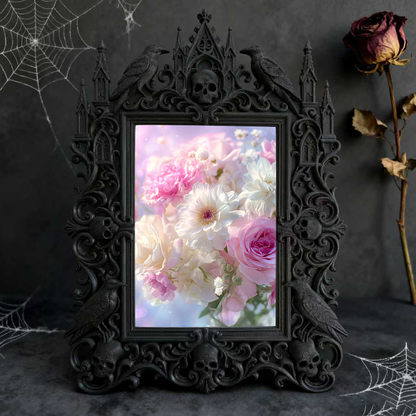 Trend-leading Gothic Dark-style Photo Frame | Gothic Themed Pop-up Market Booth Decor, Photo Ornament, Wall/Table Dual-use, Eco-friendly Fra