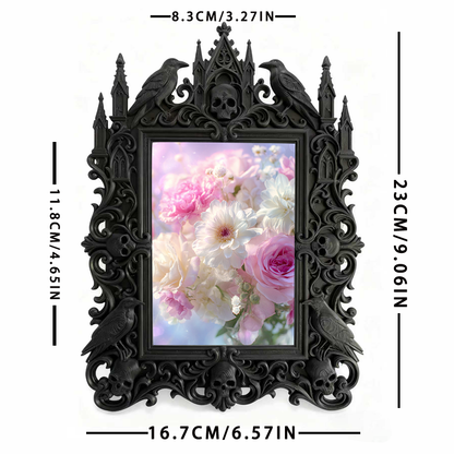 Trend-leading Gothic Dark-style Photo Frame | Gothic Themed Pop-up Market Booth Decor, Photo Ornament, Wall/Table Dual-use, Eco-friendly Fra