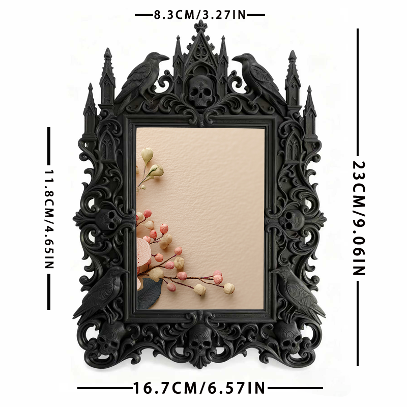 Must-own Gothic Dark-style Photo Frame | Horror Escape Room Winner Prize Display Decor, Photo Ornament, Wall-mountable & Tabletop, Slim Fram