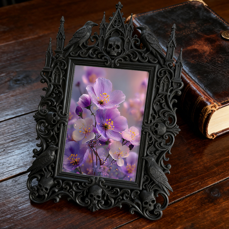Customer-loved Gothic Dark-style Photo Frame | Werewolf Cosplay Meetup Photo Spot Decor, Photo Ornament, Dual-use Display, Sturdy Frame